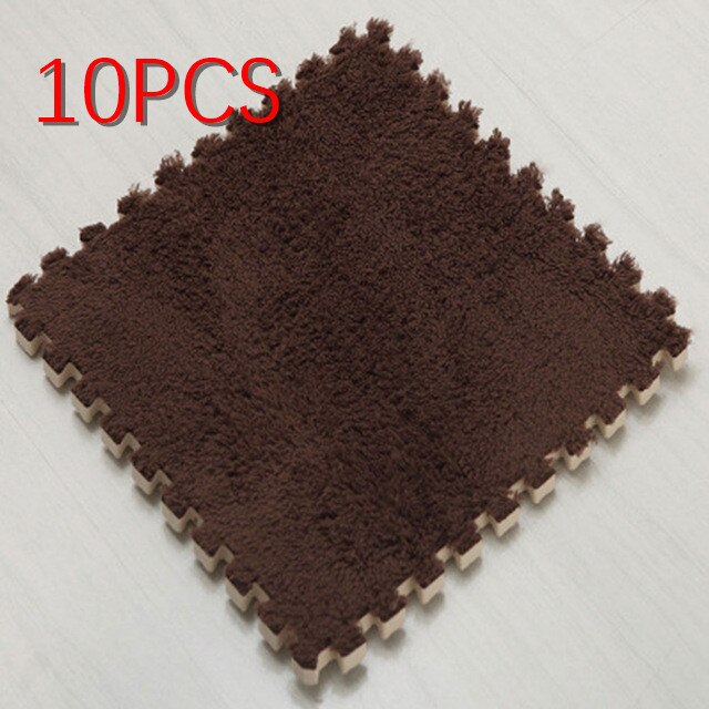 Puzzle Carpet Plush Kids Mat (10 Pcs)